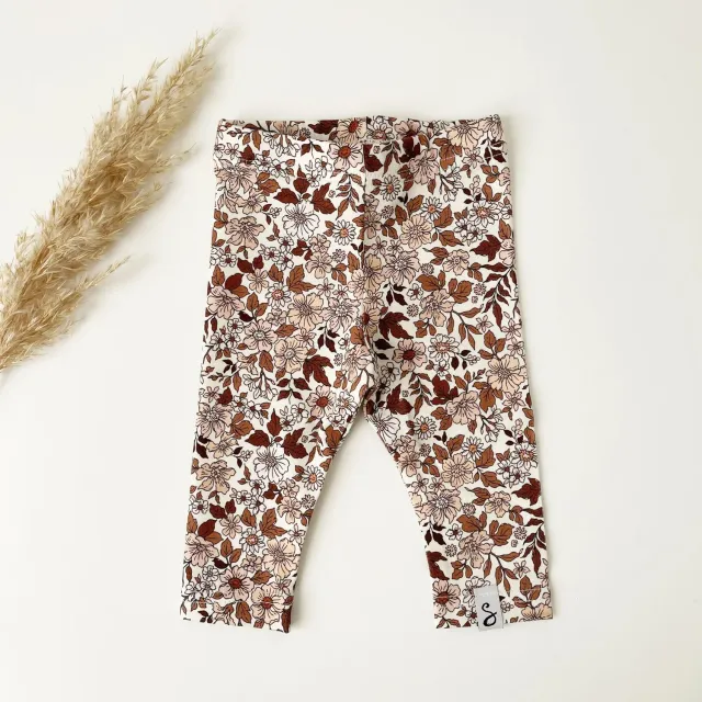 SODA FASHION Vintage Flowers cacao legging bloemen