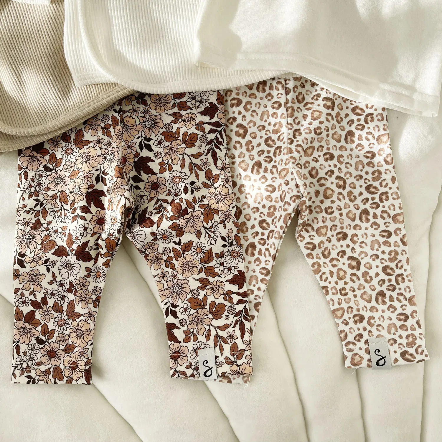 SODA FASHION Vintage Flowers cacao legging bloemen