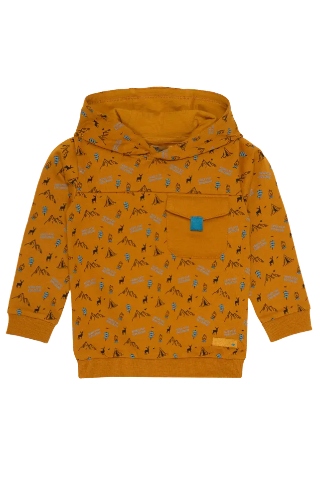 4PRESIDENT Boaz Sand hoodie jongens explore-print