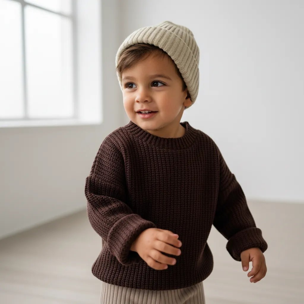 Louloúdi Bo trui katoen beige 50/56 oversized