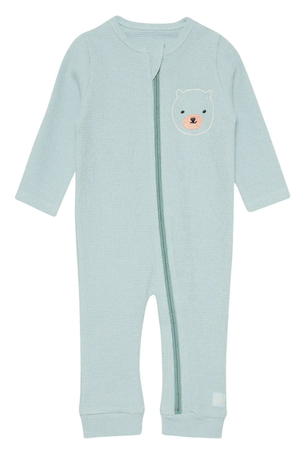 4President Zeb Light Blue romper wafelkatoen
