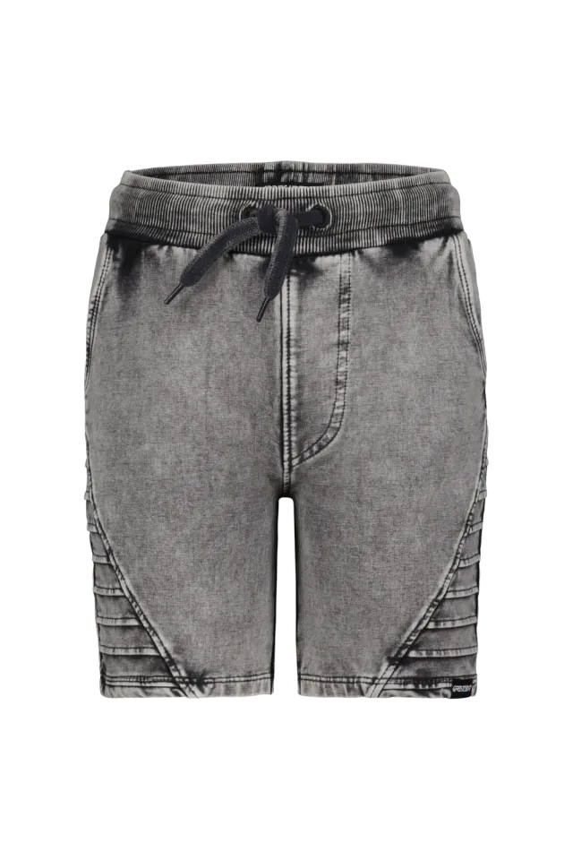 4President Tommy Black short zwart acid wash