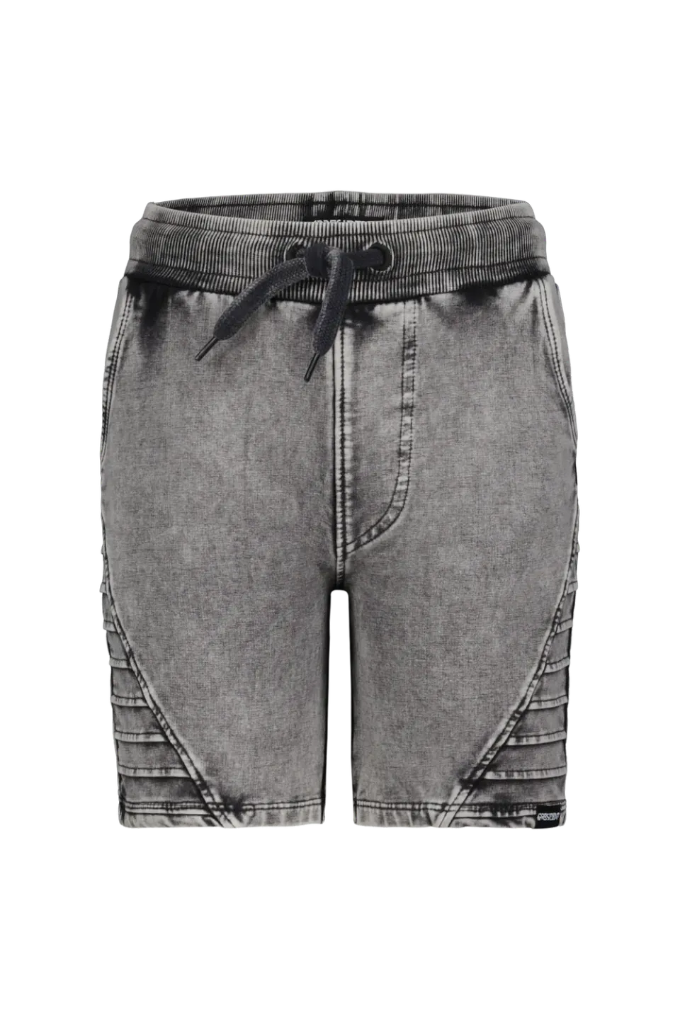 4President Tommy Black short zwart acid wash