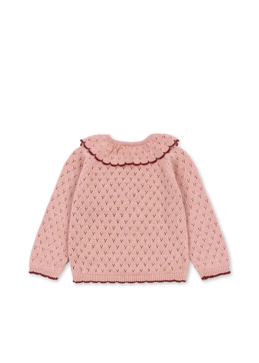 Konges Sløjd Holiday cardigan mellow rose katoen glitter