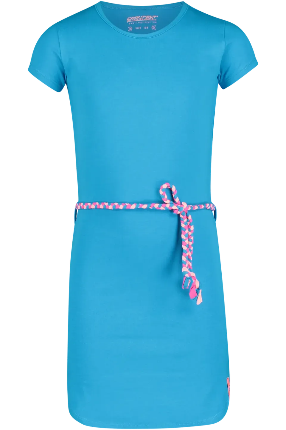4PRESIDENT Davina meisjesjurk donker turquoise katoen