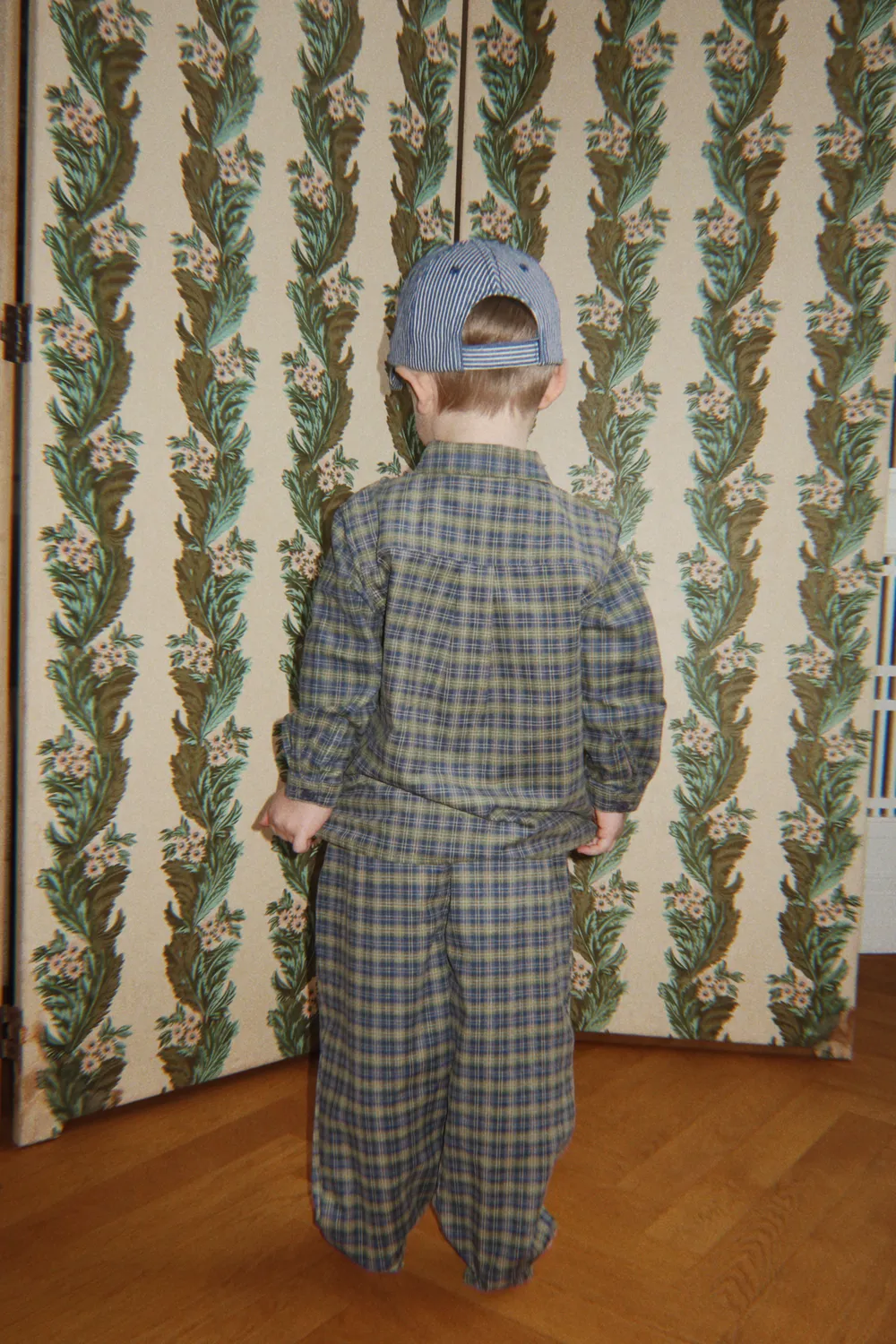 Konges Sløjd Cara broek laurel blue check biokatoen