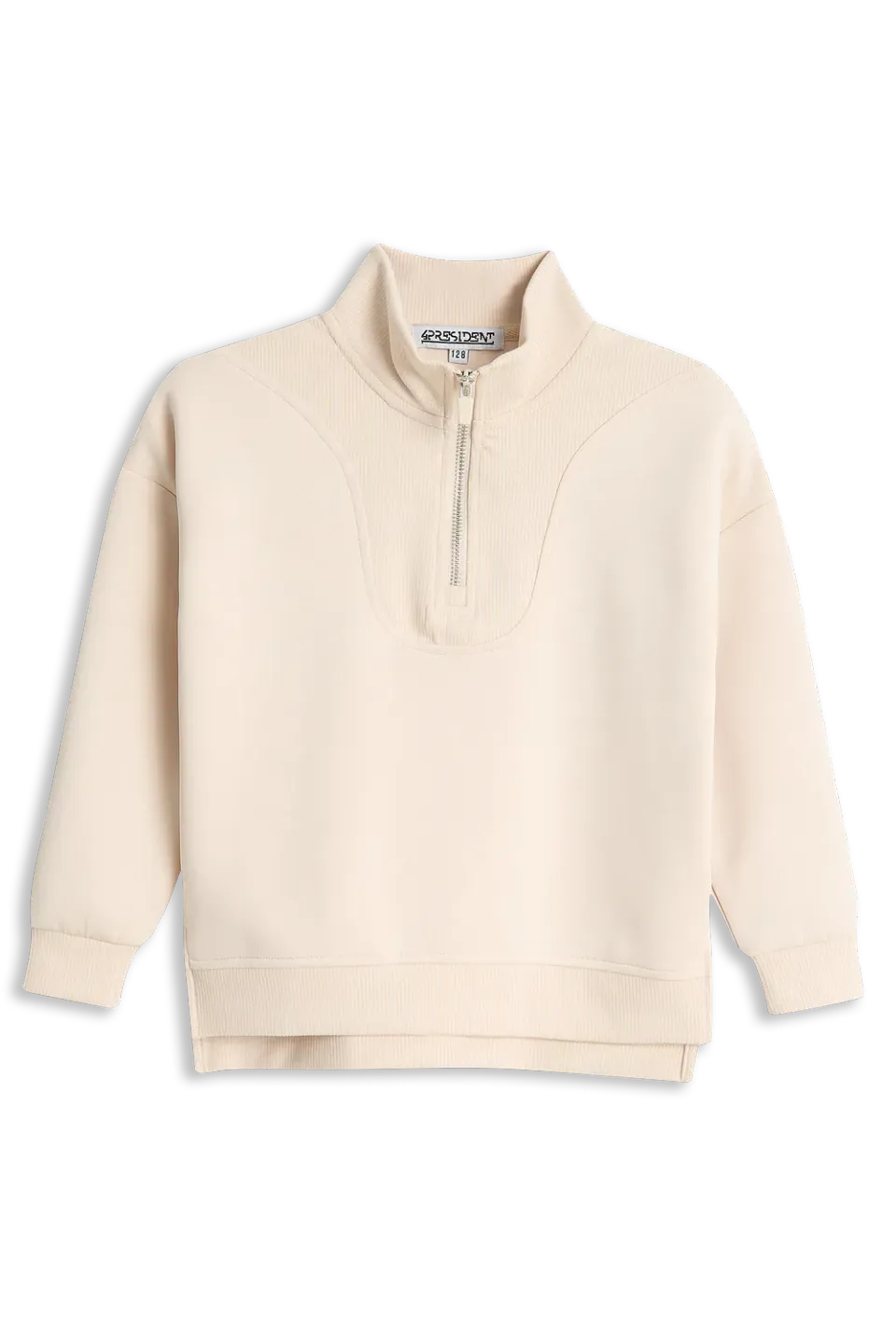 4President Maud trui meisjes beige met rits
