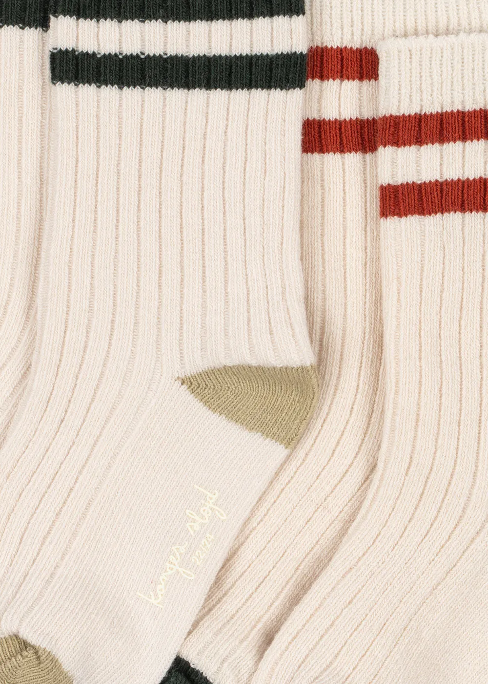 Konges Sløjd 2 pack sokken green stripe