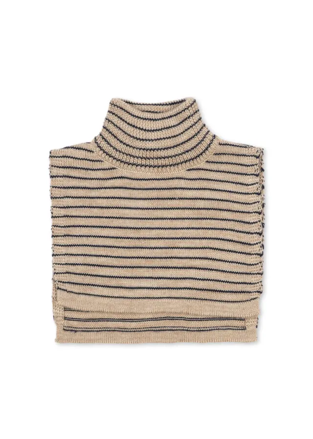 Louli Nekwarmer merino stripe bluie kind