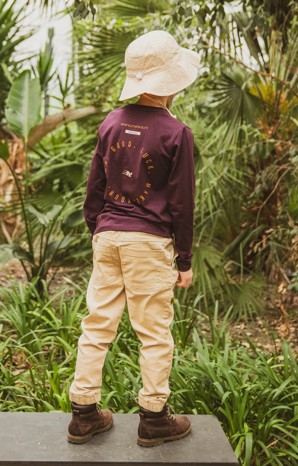 4President Monty cargo broek beige katoen jongens
