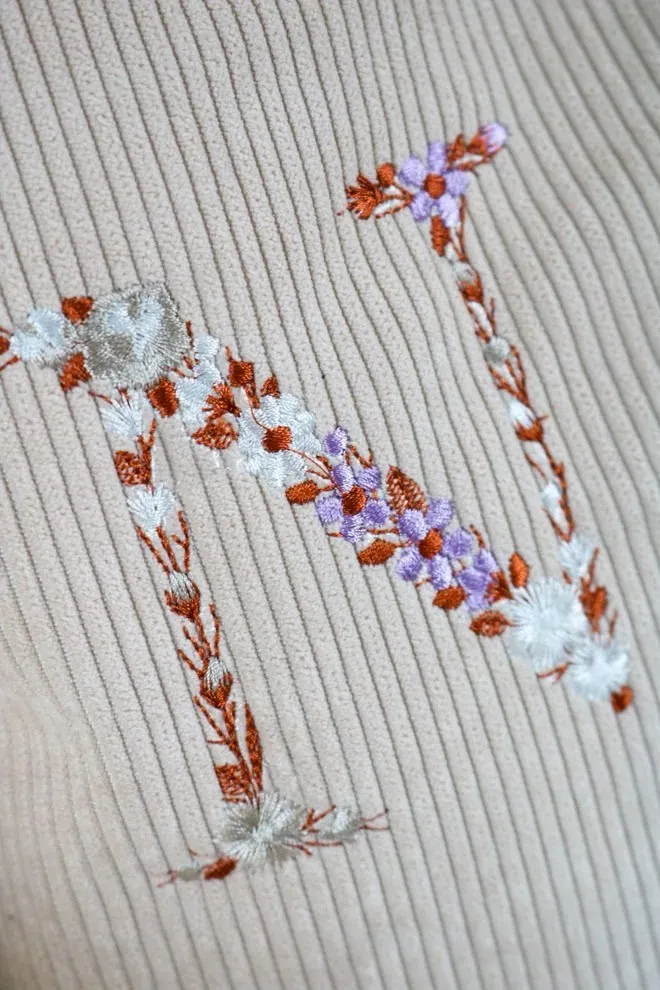 Soda Fashion Rib rugtas beige bloem letter