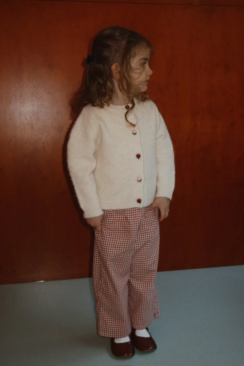 Konges Sløjd Fleuri cardigan buttercream geborsteld