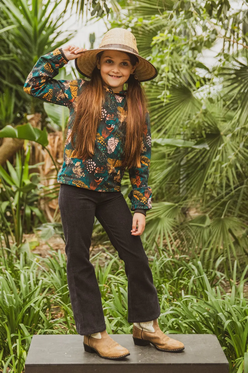 4PRESIDENT Indy flare broek meisjes velvet