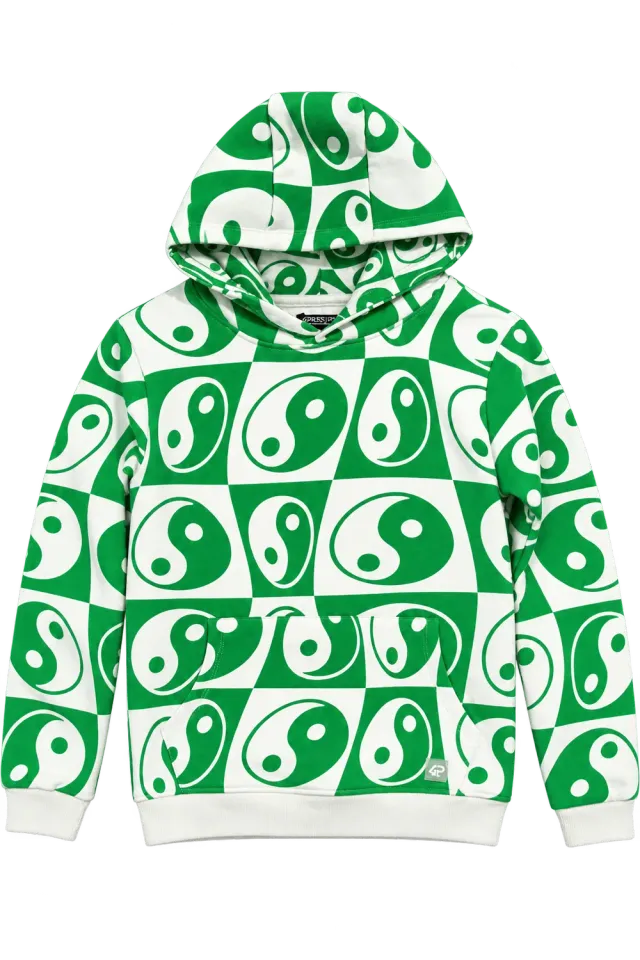 4President Lennon1 hoodie jongens groen allover