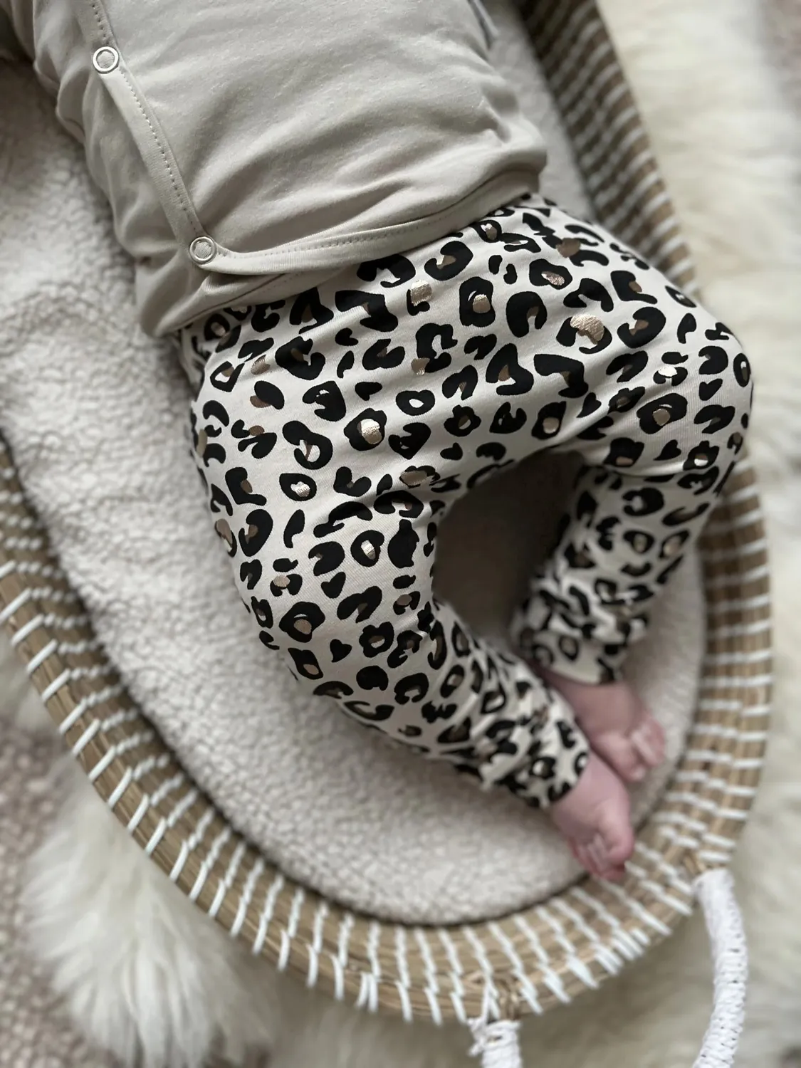 SODA FASHION luipaard broek speciaal biokatoen