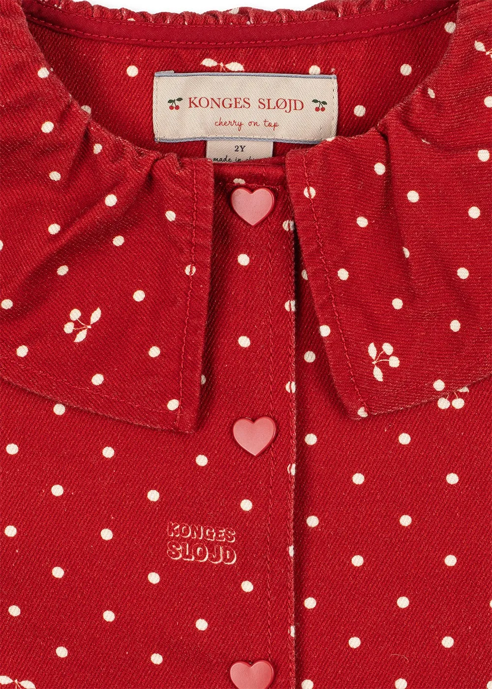 Konges Sløjd Magot Overhemdjas Cherry Dot Derby denim