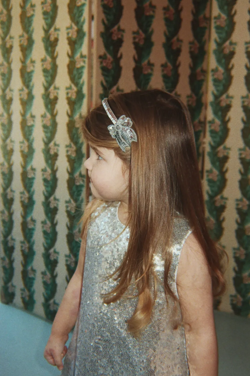Konges Sløjd Haarband Paillettenstrik Silver Glitter