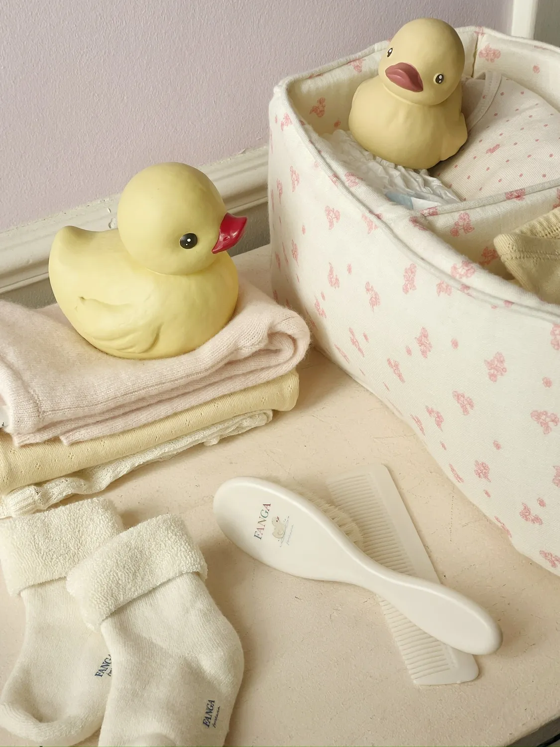 Konges Sløjd Babyborstelset babyborstel beige wol