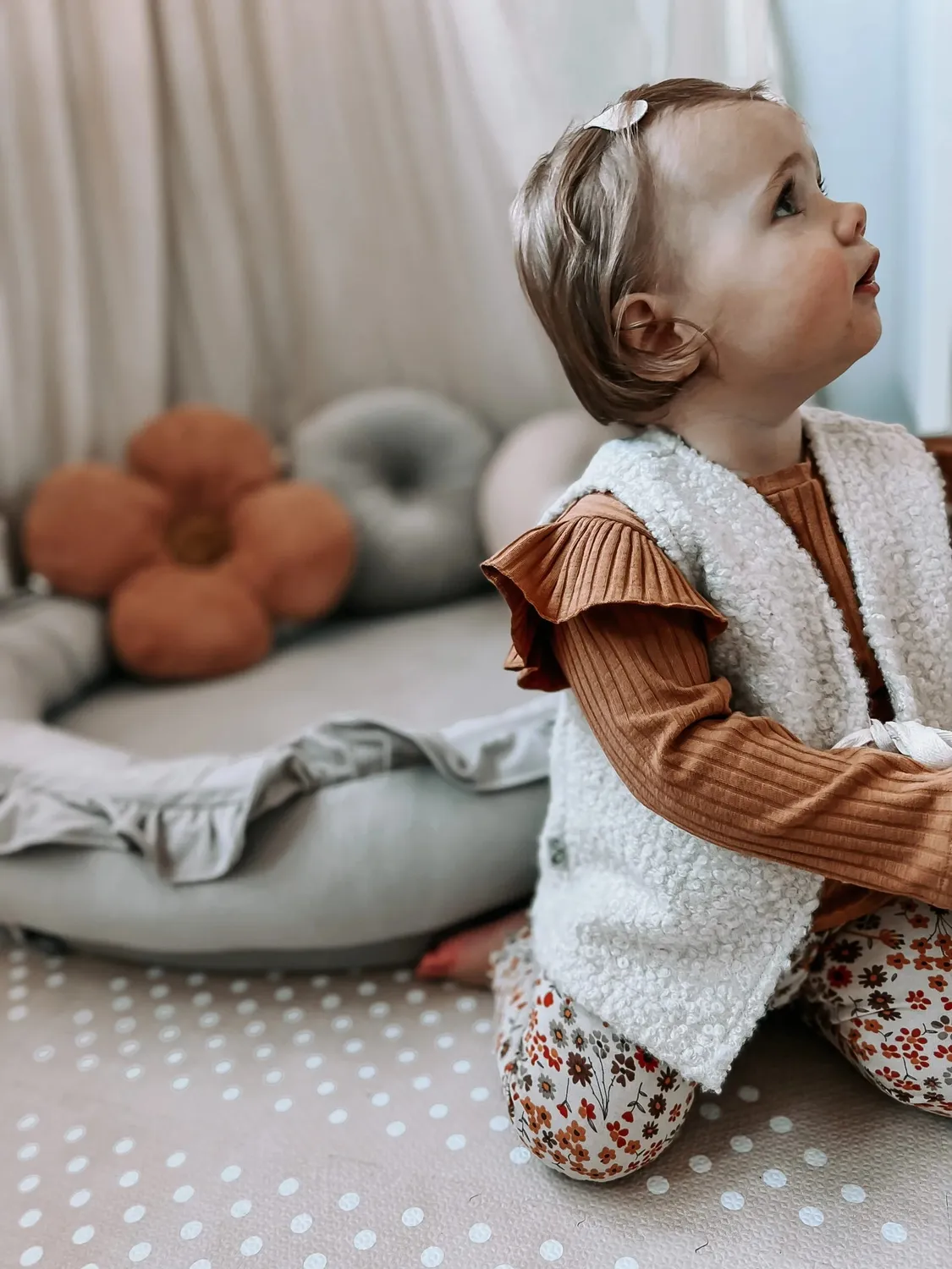 SODA FASHION Ruffle shirt Brede Rib Camel zacht