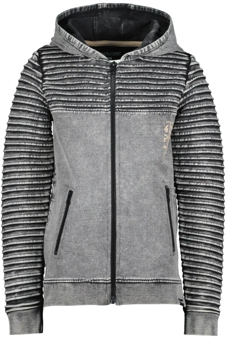 4PRESIDENT Maarten Hoodie Black acid wash