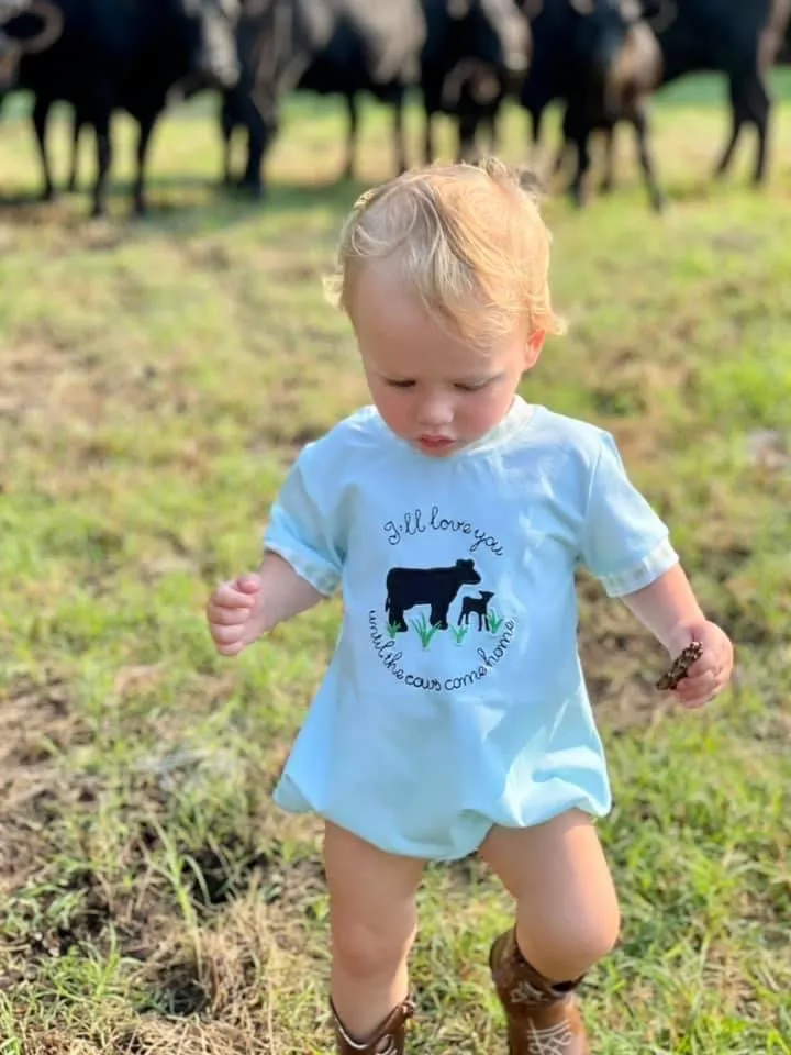 Busy Bee Smocks Cows Come Home bubble jongens 6M koe