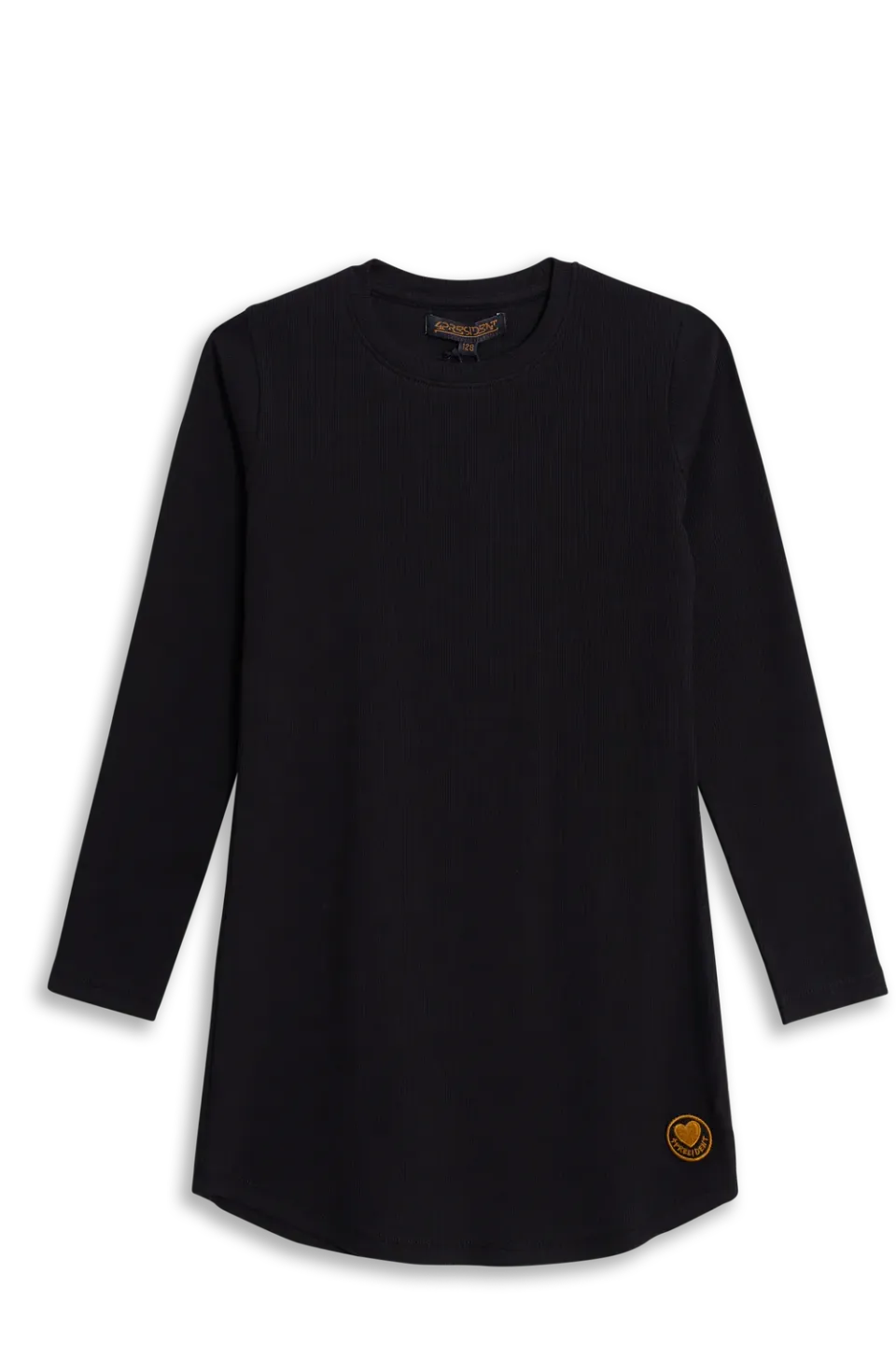 4PRESIDENT Jitske Black Beauty jurk zwart ribkatoen