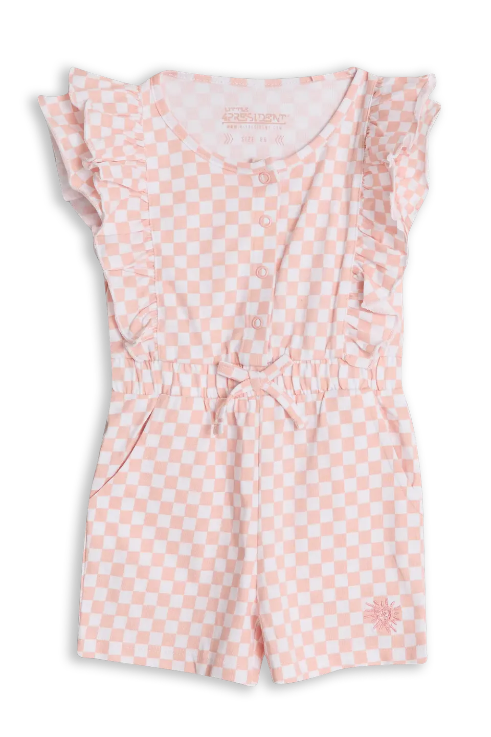 4PRESIDENT Danielle playsuit poederroze katoen