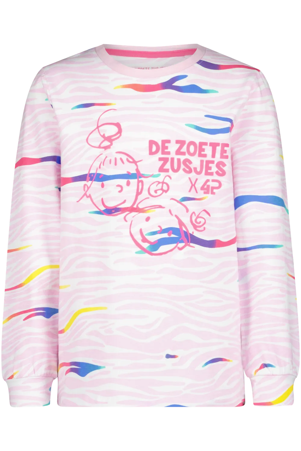 4PRESIDENT Jitske Zoete Zusjes pyjama biokatoen lines aop