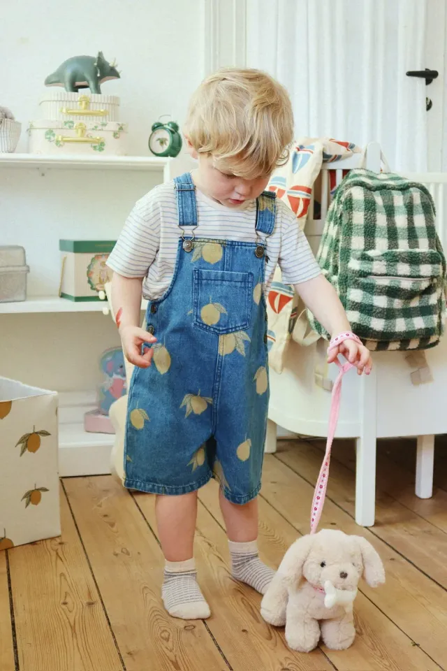 Konges Sløjd Magot tuinbroek lemon denim biologisch