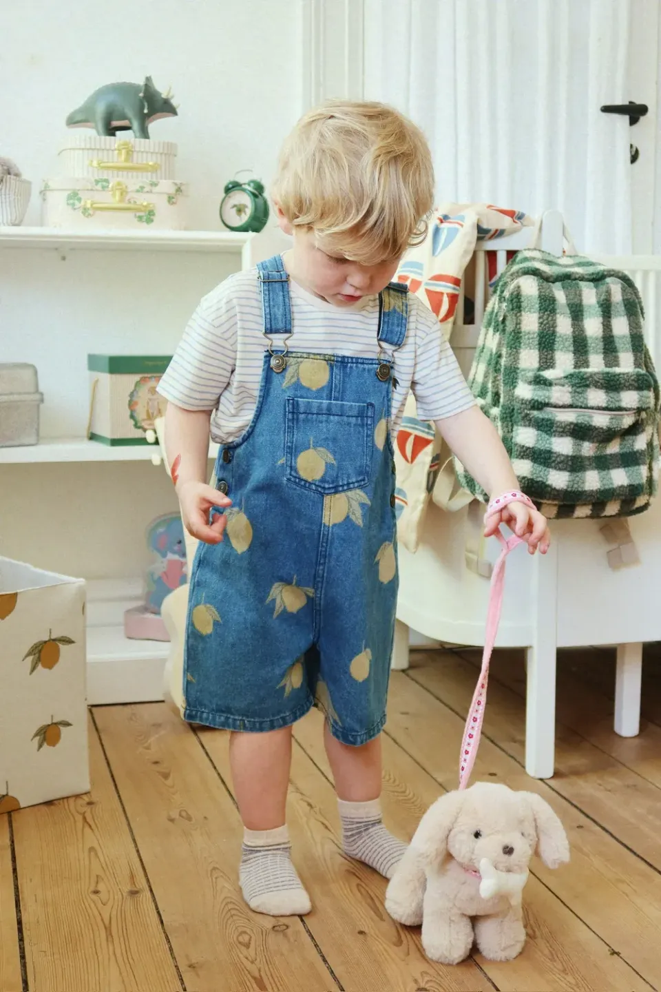 Konges Sløjd Magot tuinbroek lemon denim biologisch