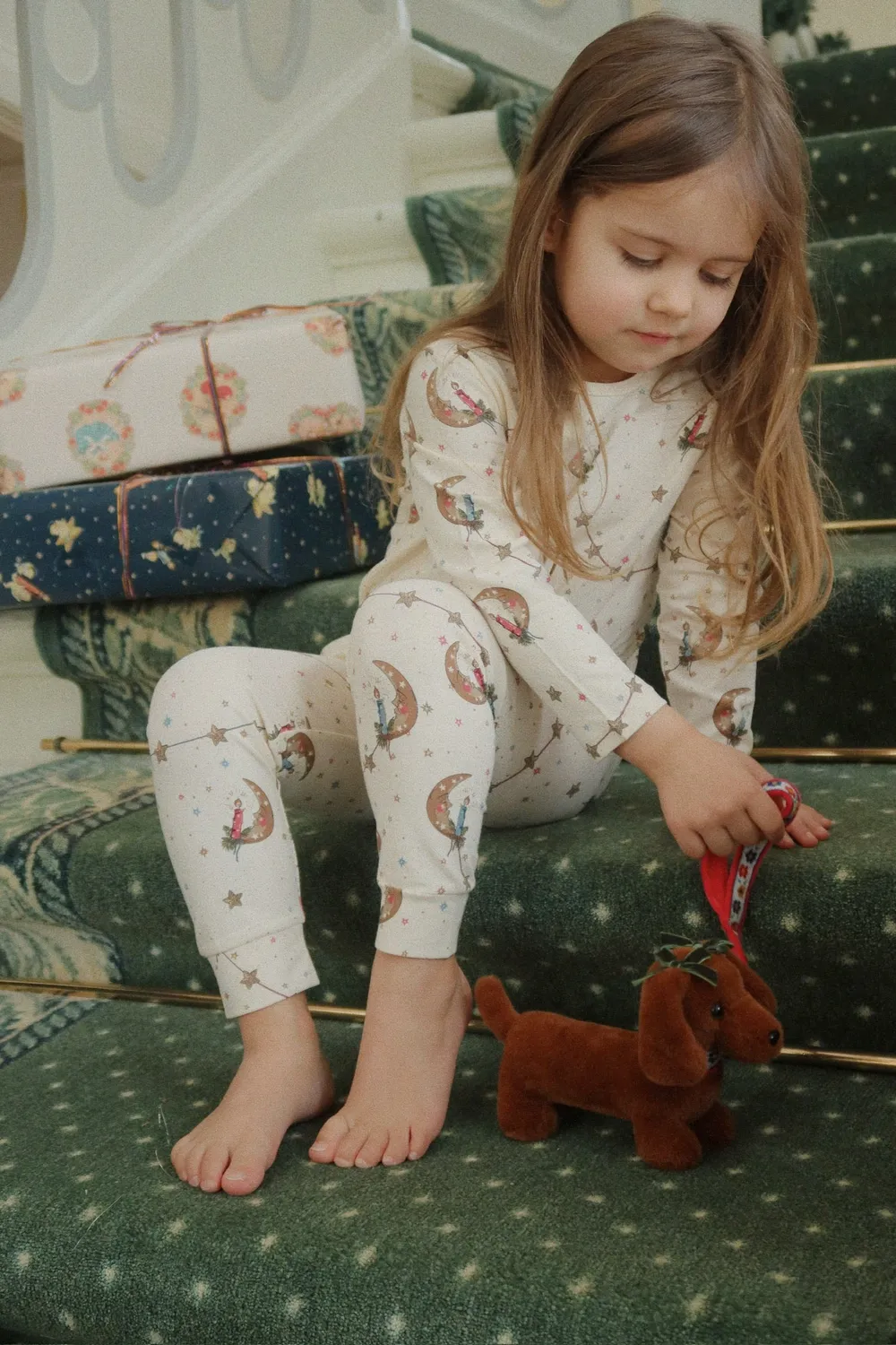 Konges Sløjd Basic Kerstpyjama set luna biokatoen
