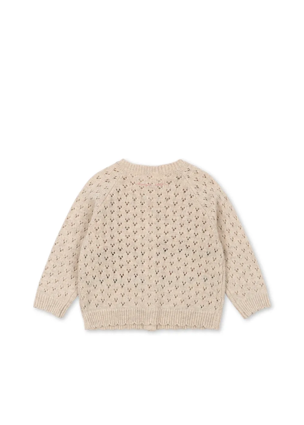 Konges Sløjd Belle cardigan cream tulips wolmix