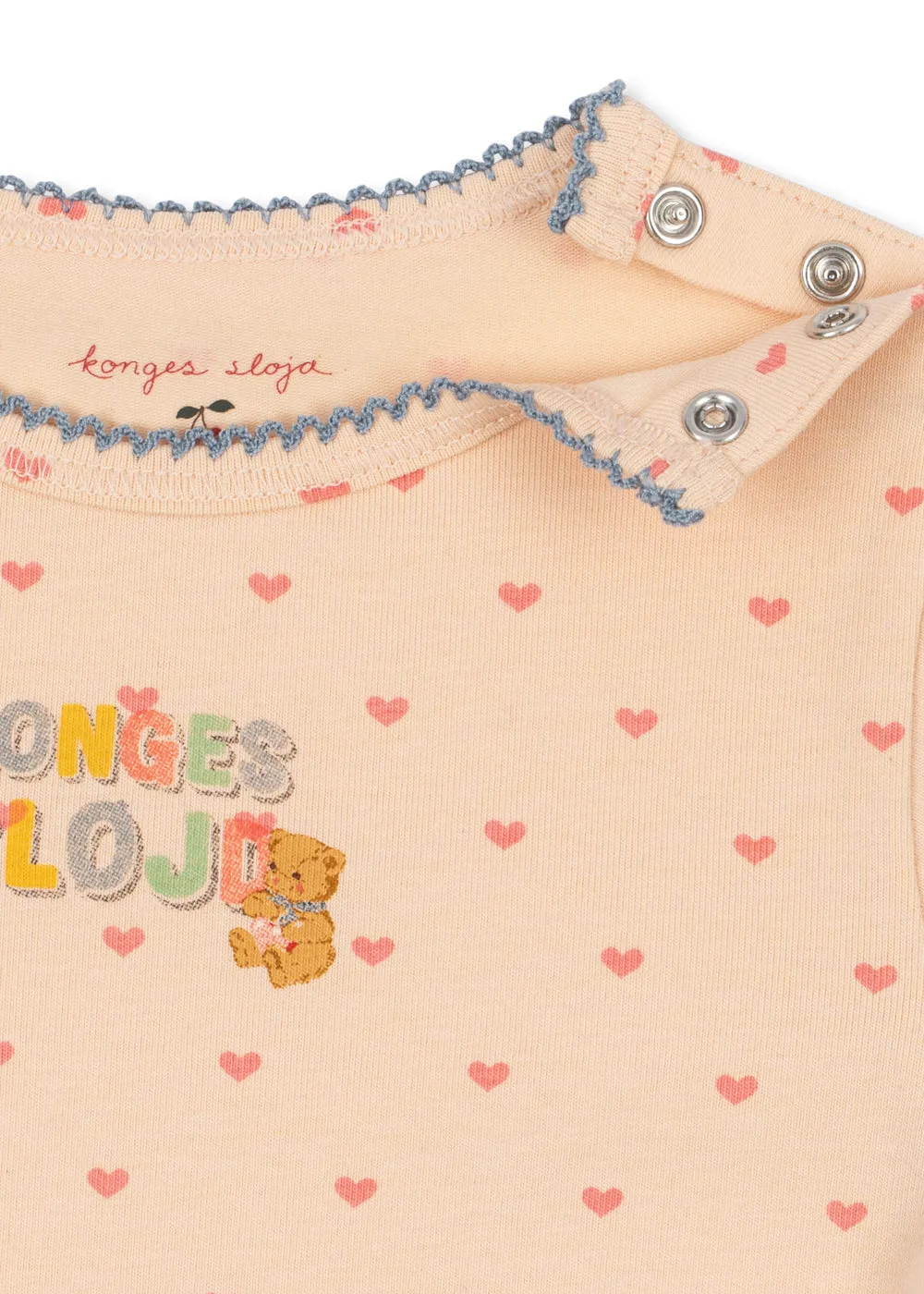 Konges Sløjd Basic romper lange mouw teddy coeur biokatoen