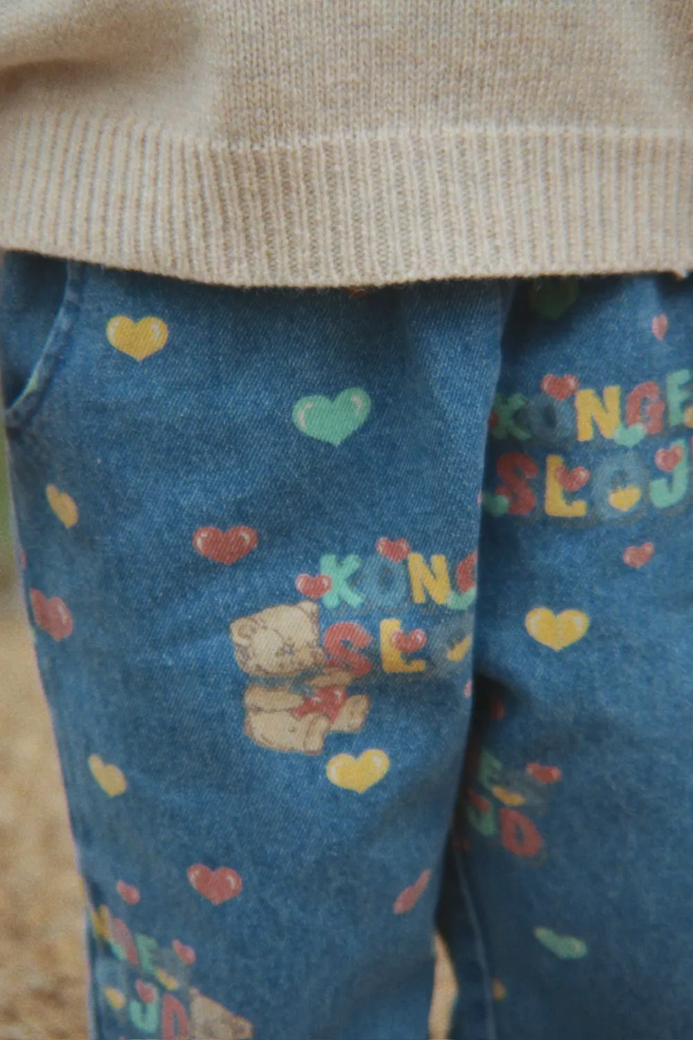 Konges Sløjd Magot broek teddy coeur biokatoen