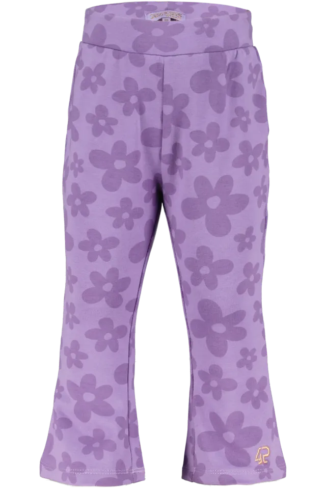 4PRESIDENT Klara Purple Haze flared broek bloemen