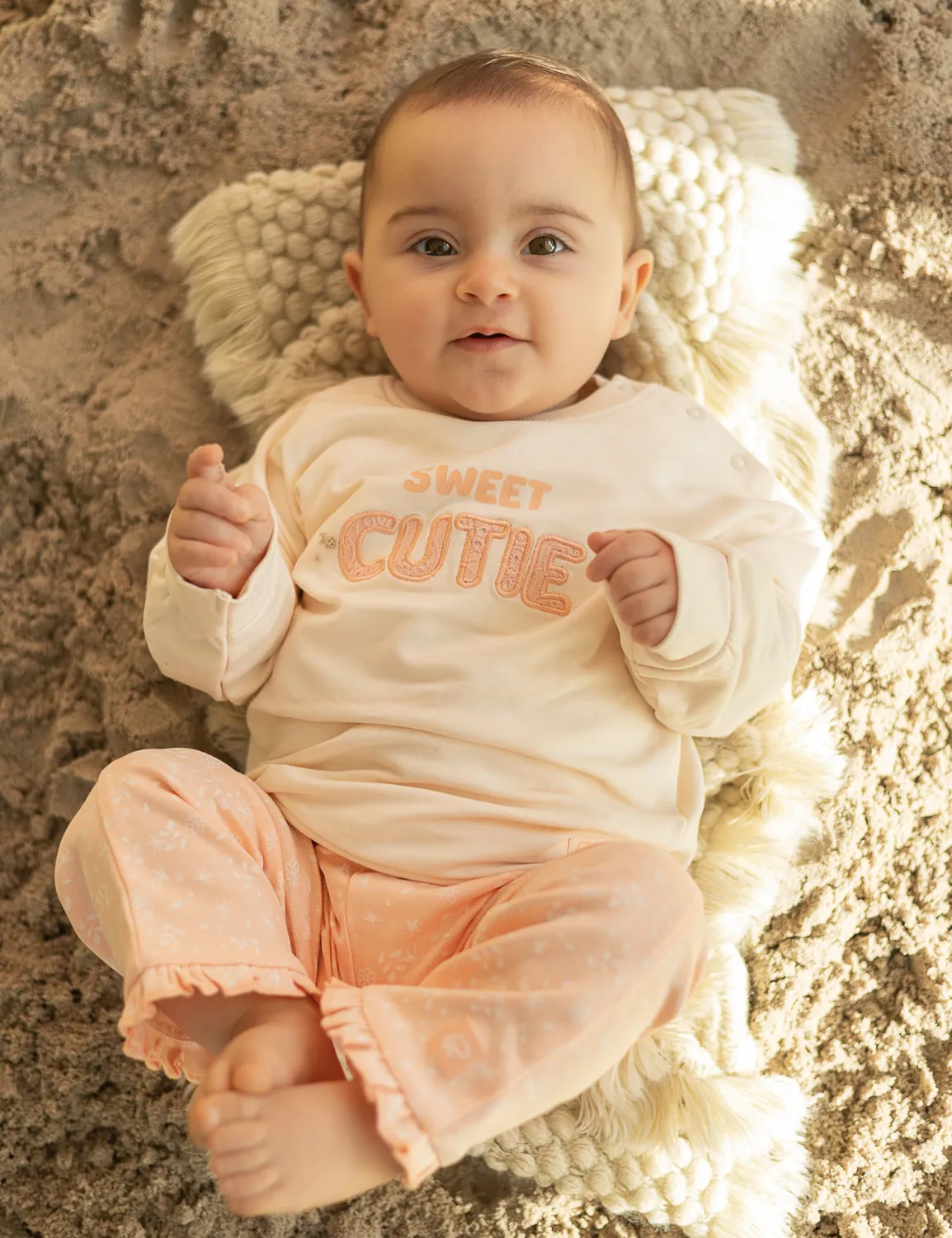 4President Yfke Pink babybroek flared bloemen katoen