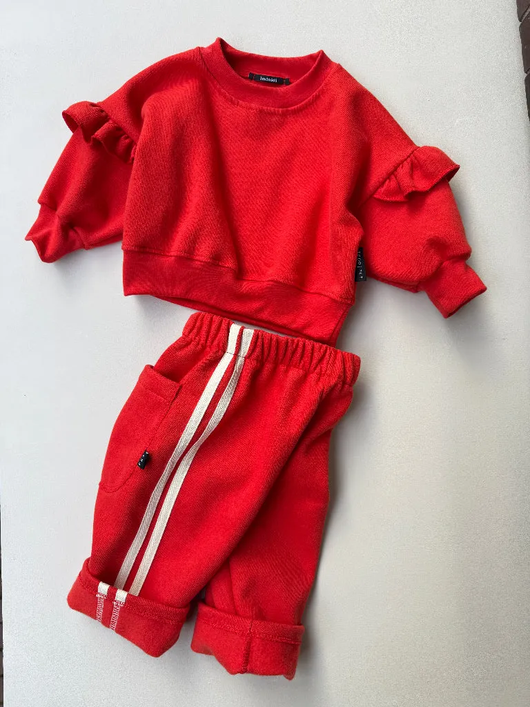 Louloúdi Sidney joggingbroek strepen jeans