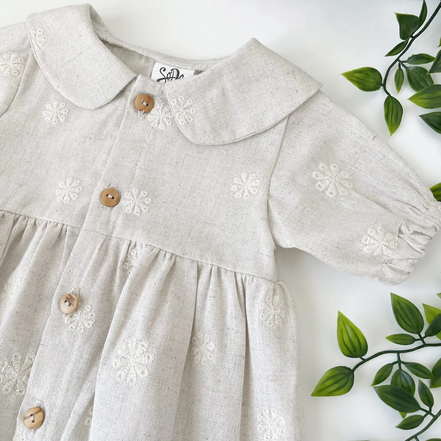 SODA FASHION Jurk Collar babyjurkje biokatoen