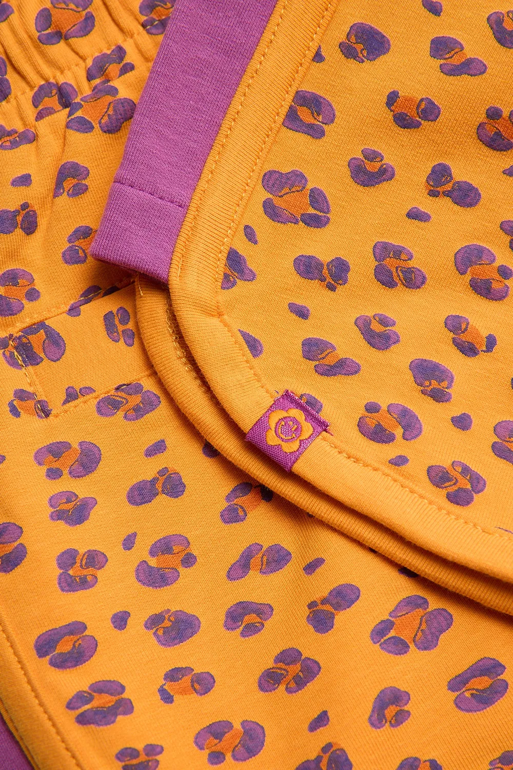 4PRESIDENT Nadine Orange shorts meisjes luipaardprint