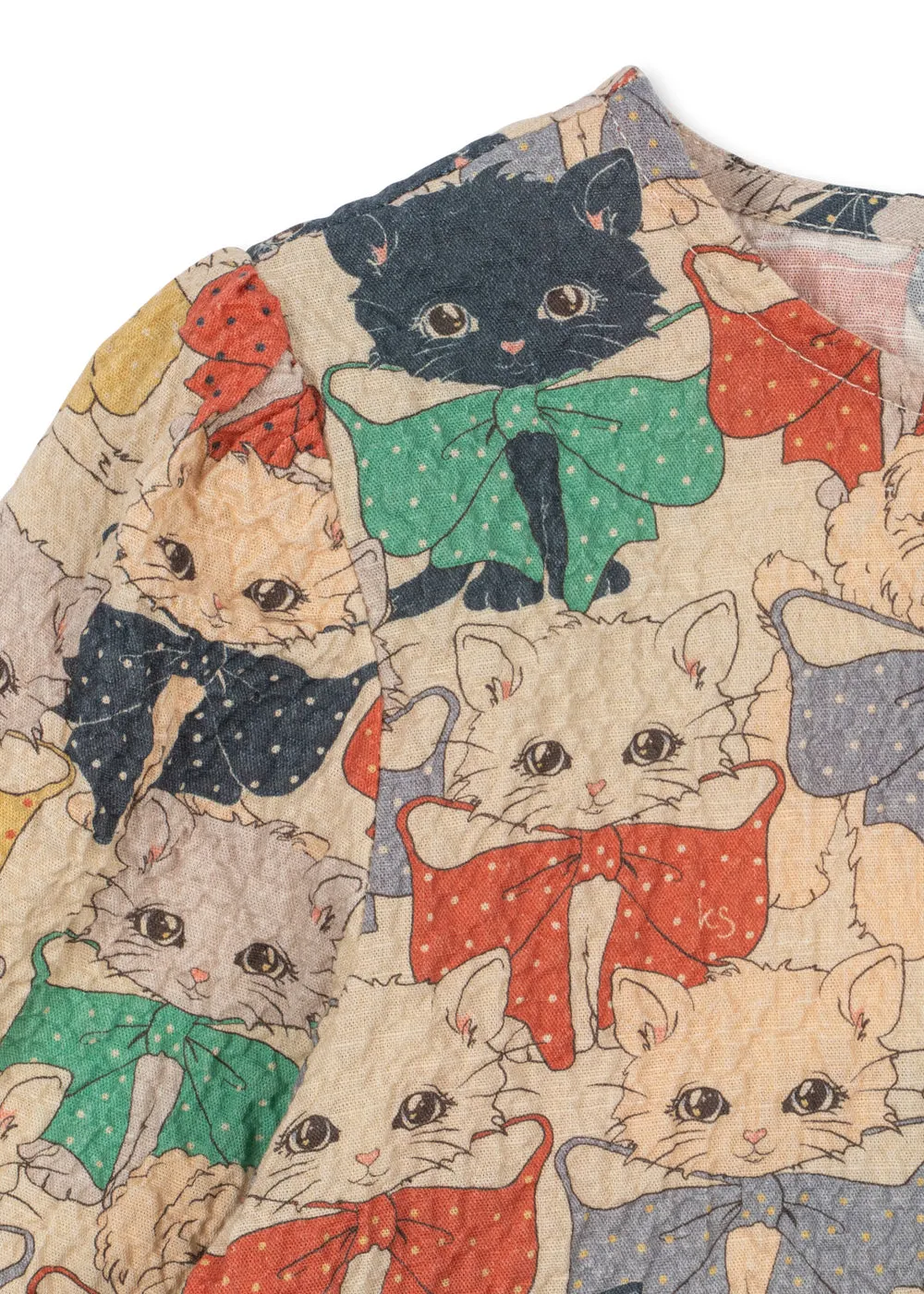 Konges Sløjd Elin blouse cats dogs biokatoen