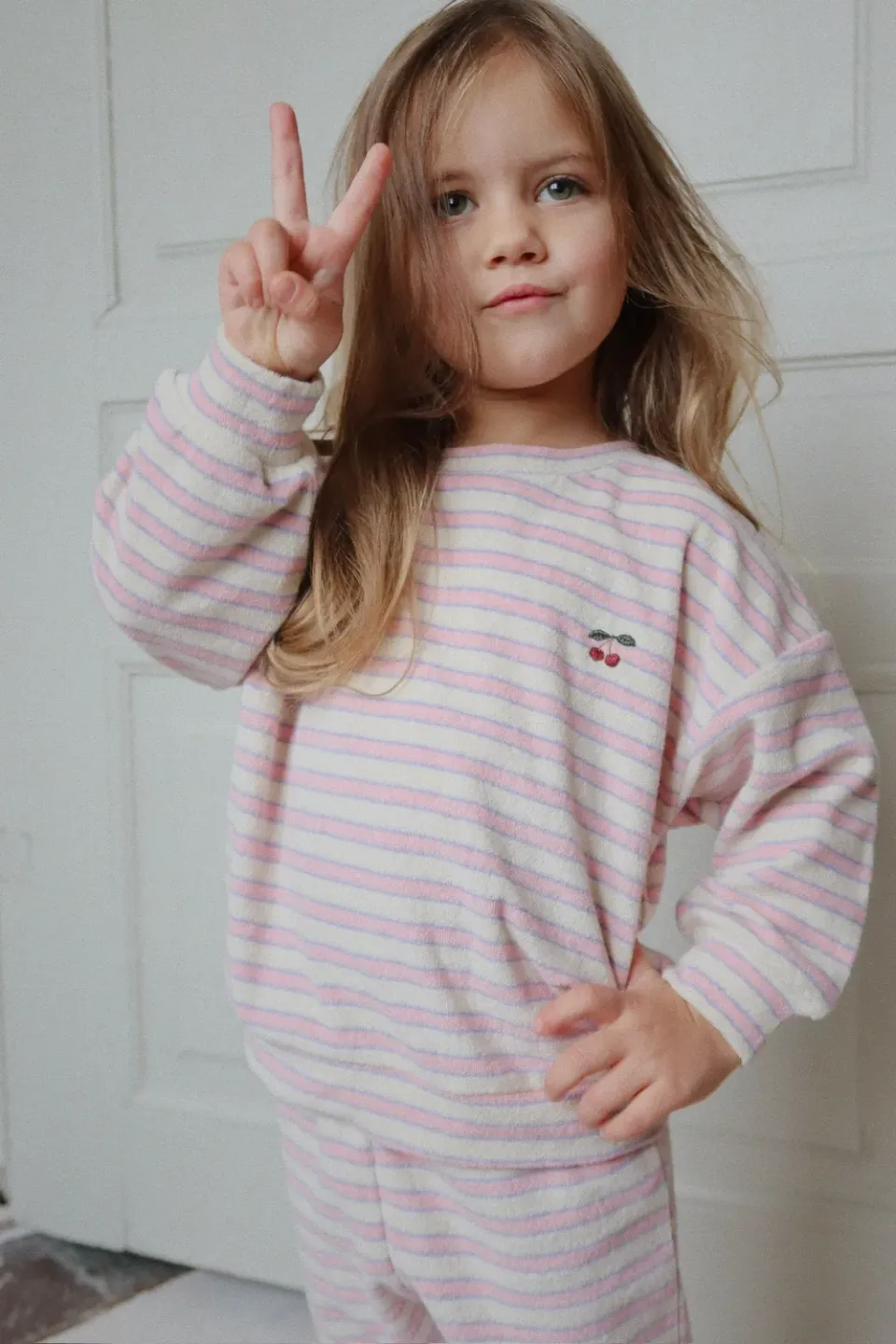 Konges Sløjd Itty sweater lolly stripe biokatoen