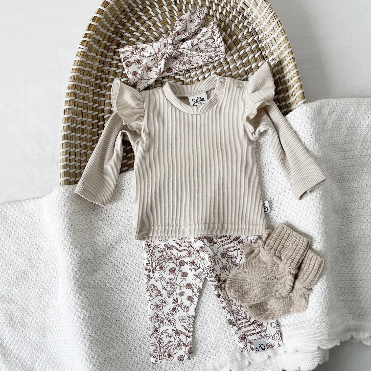 SODA FASHION Natuur Bloem legging bloemenprint