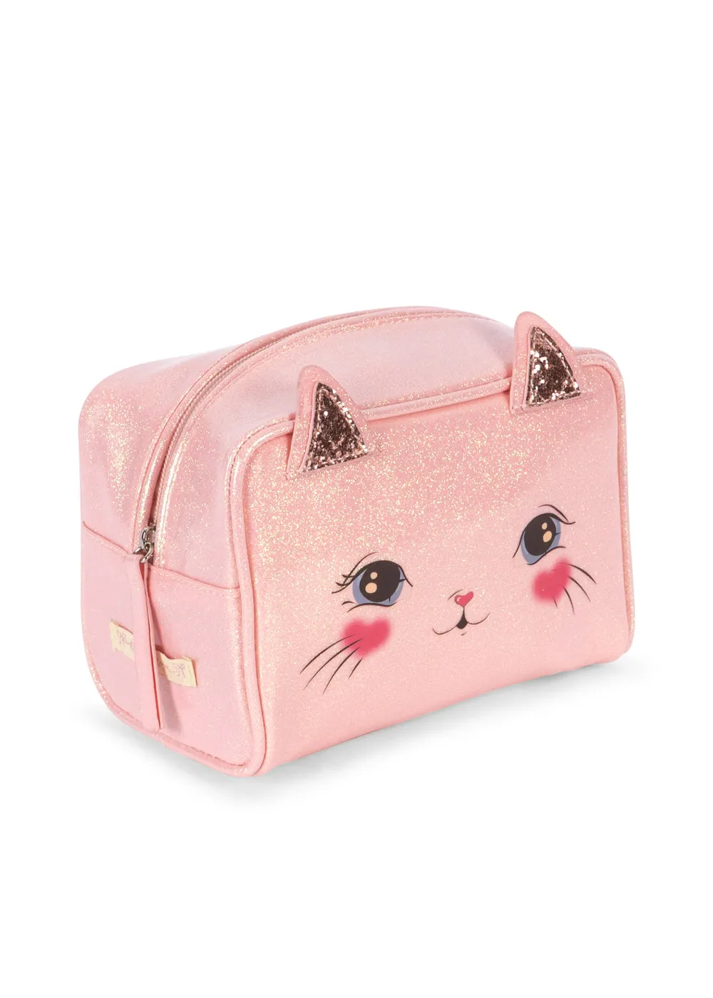 Konges Sløjd Katten etui cerise glitter roze
