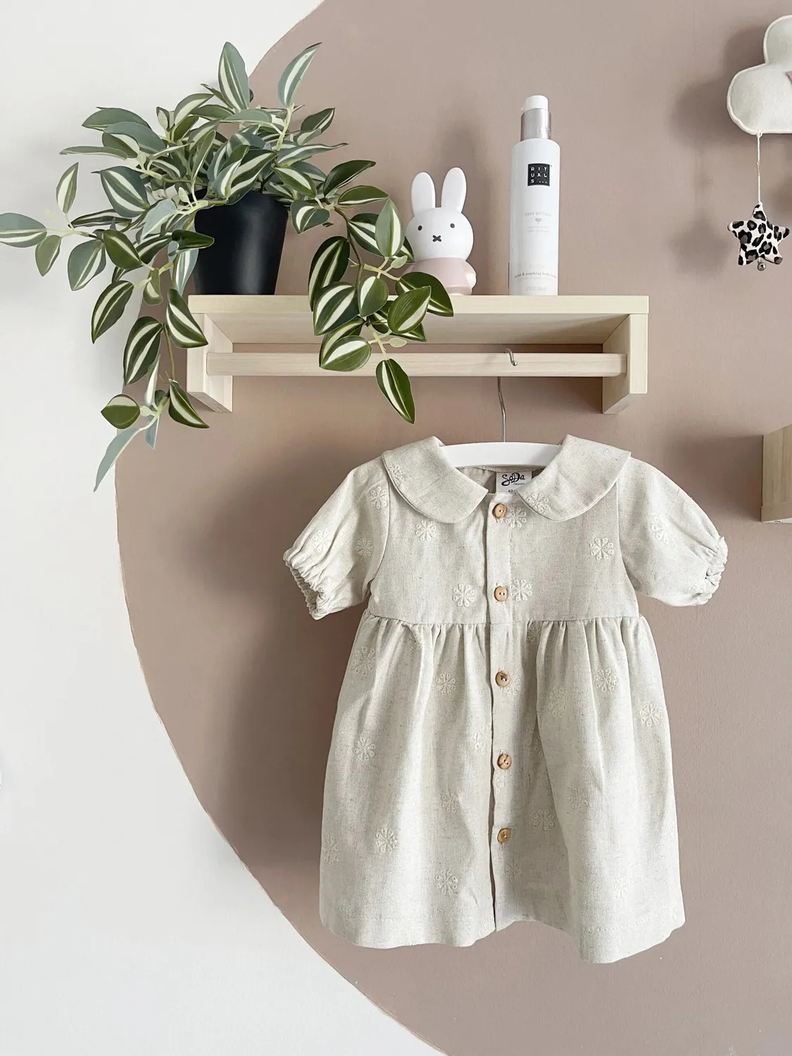 SODA FASHION Jurk Collar babyjurkje biokatoen