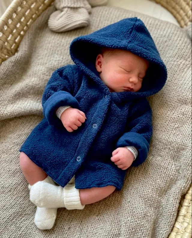 Louloúdi Syp teddy jasje katoen marineblauw