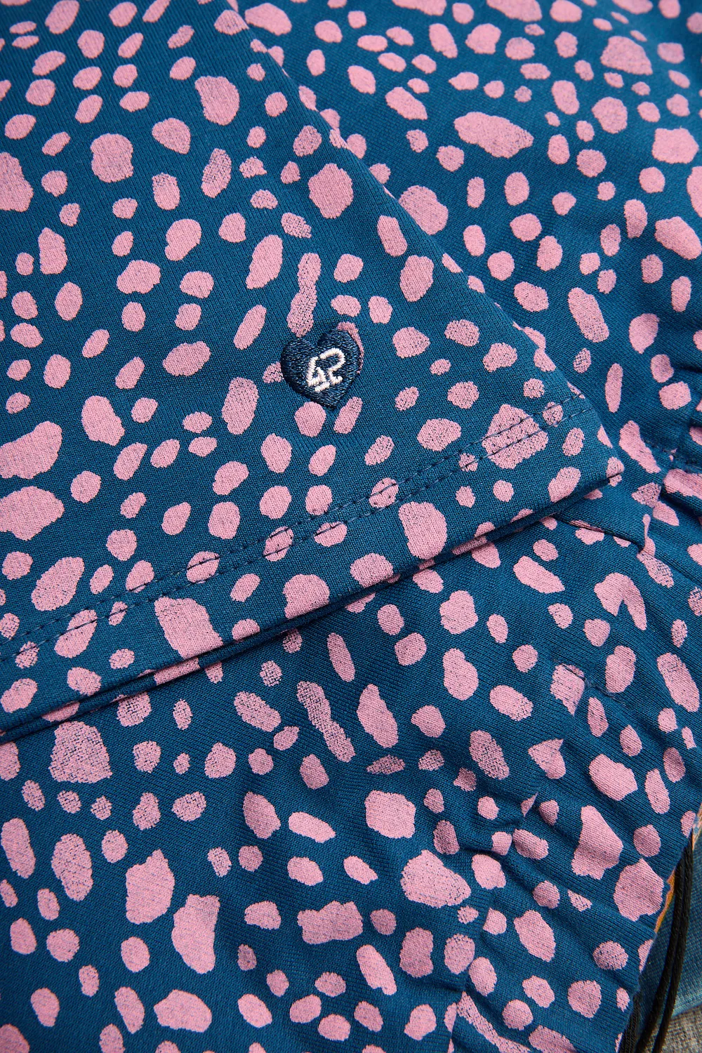 4President Bloem Blue legging meisjes print katoen