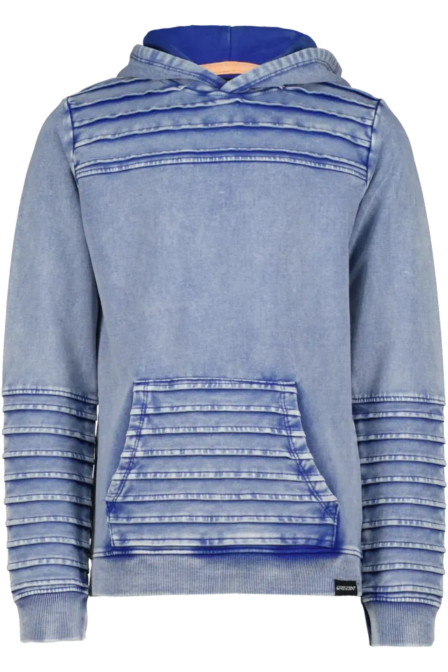 4PRESIDENT Tarik hoodie Clematis Blue acid wash