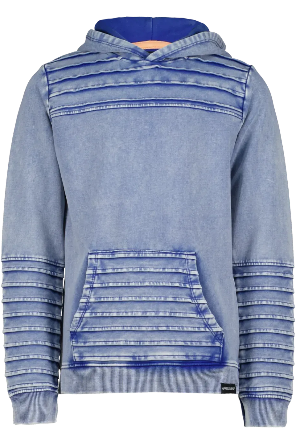 4PRESIDENT Tarik hoodie Clematis Blue acid wash
