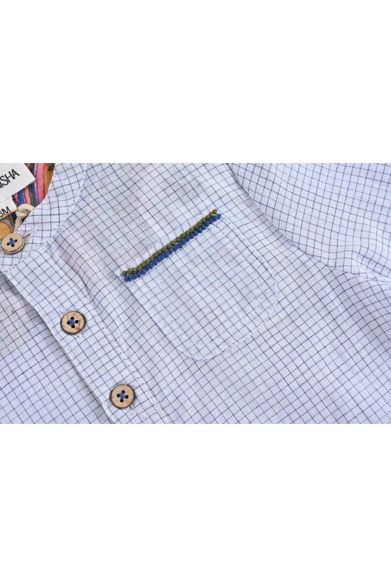 Louise Misha Amano shirt blue check geruit