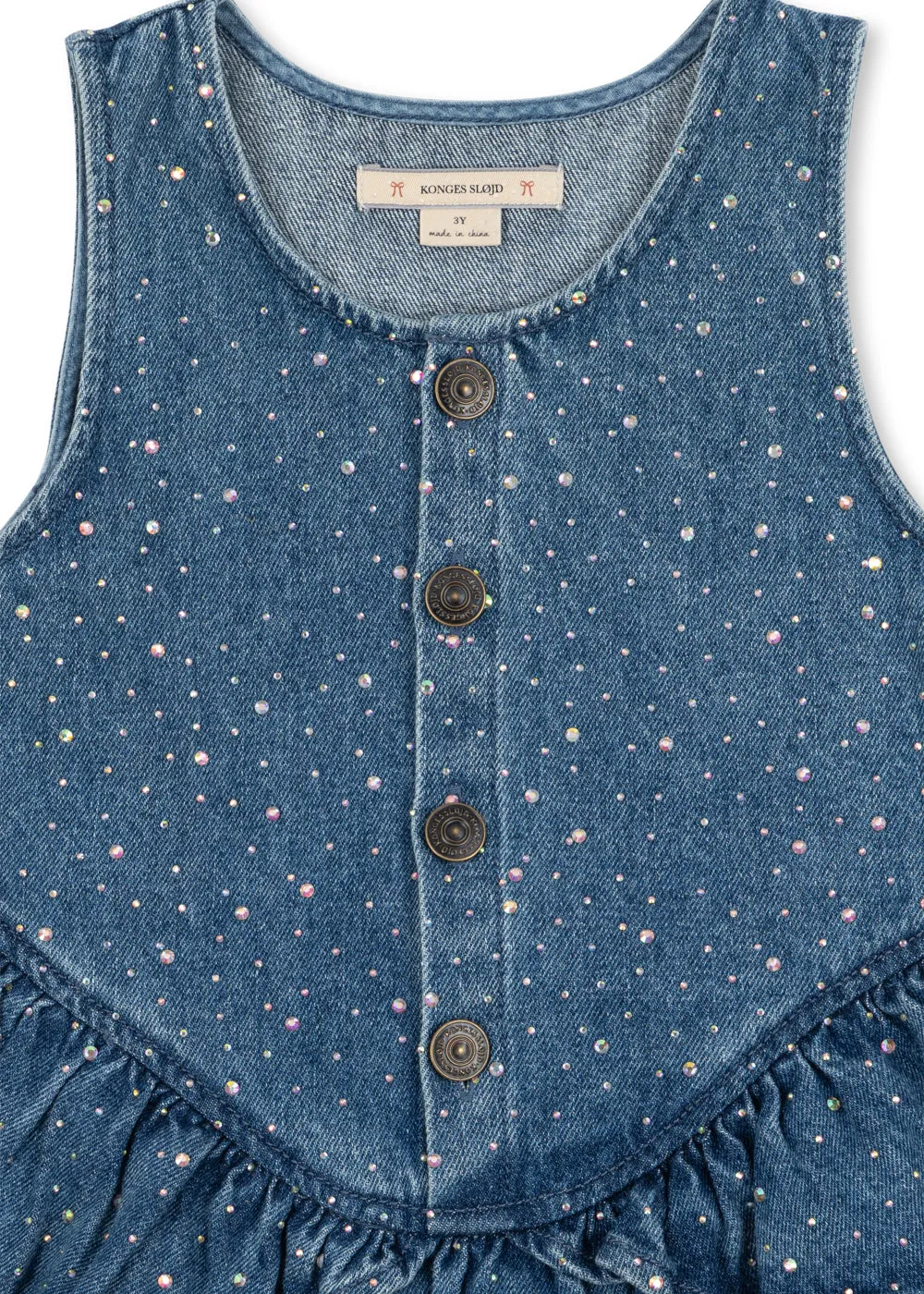 Konges Sløjd Elba jurk denim sparkle glitter